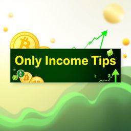 An eye-catching YouTube banner for a channel named 'Only Income Tips'