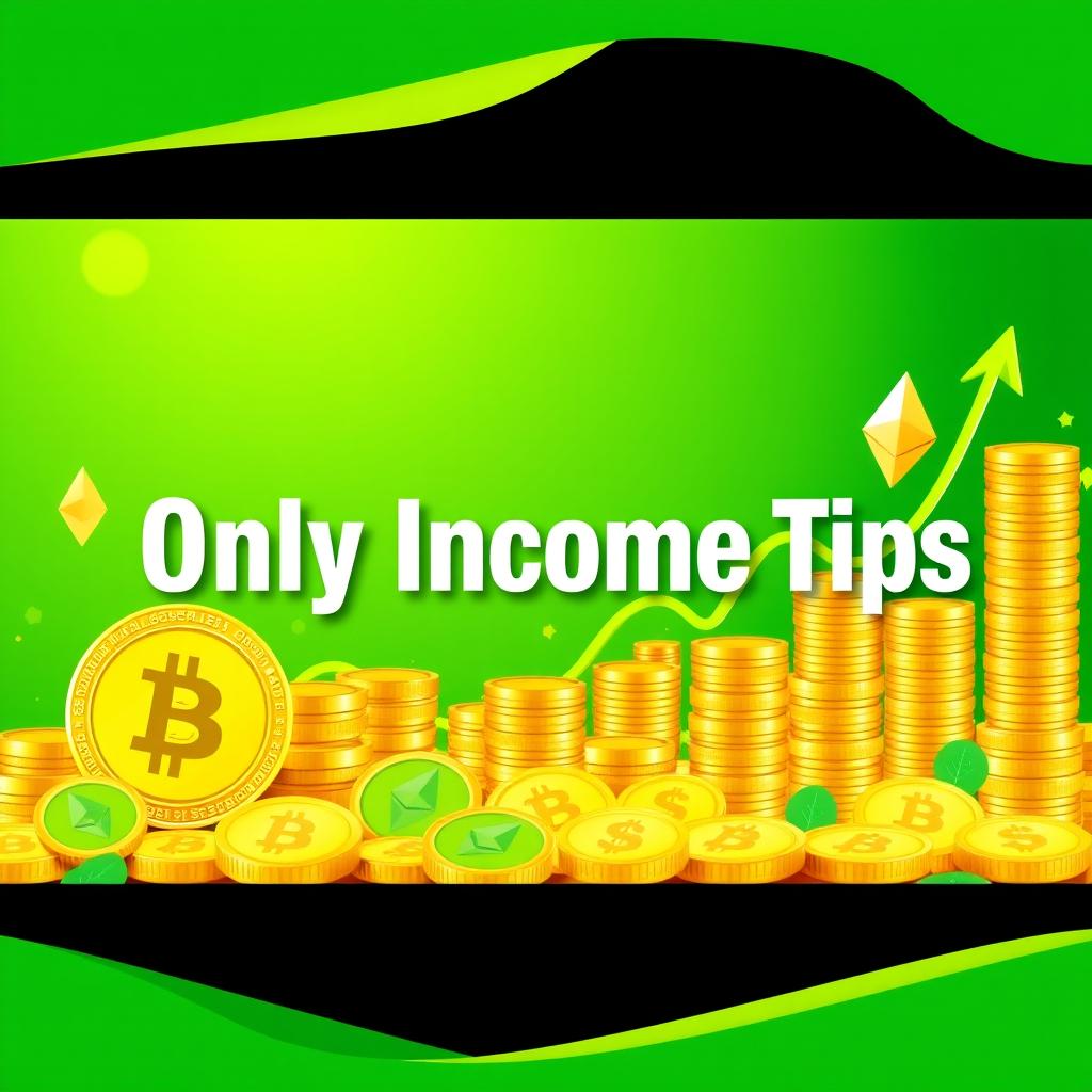 An eye-catching YouTube banner for a channel named 'Only Income Tips'