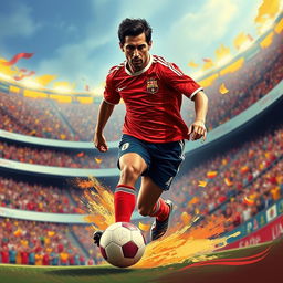 An artistic representation of a legendary soccer player, inspired by the great PELÉ