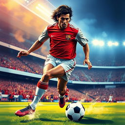 An artistic representation of a legendary soccer player, inspired by the great PELÉ