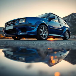 A detailed, high-definition image of a Ford Focus MK1, showcasing its iconic design features