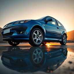 A detailed, high-definition image of a Ford Focus MK1, showcasing its iconic design features