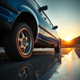 A detailed, high-definition image of a Ford Focus MK1, showcasing its iconic design features