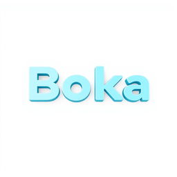 A modern 3D logo featuring the word 'Boka', designed with a sleek, simple, and minimalistic approach