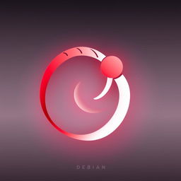 A sleek, modern digital artwork representation of the Debian logo, incorporating elements like a stylized swirl to symbolize its versatility and open-source nature