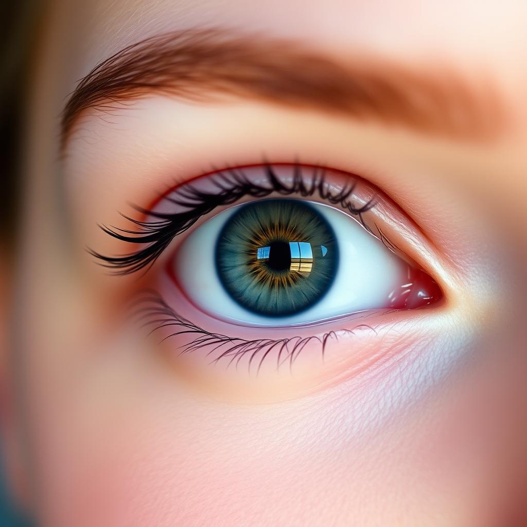 Edit the left eye of the image to center the iris, creating a more symmetrical and aesthetically pleasing appearance