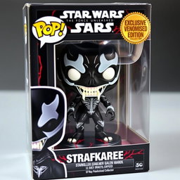 A highly detailed Funko Pop figure of Starkiller (Galen Marek) from Star Wars: The Force Unleashed, transformed with a Venomised symbiote-inspired aesthetic