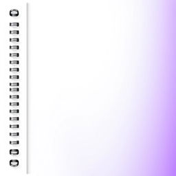 A stylish cover page featuring a spiral binding on the left side