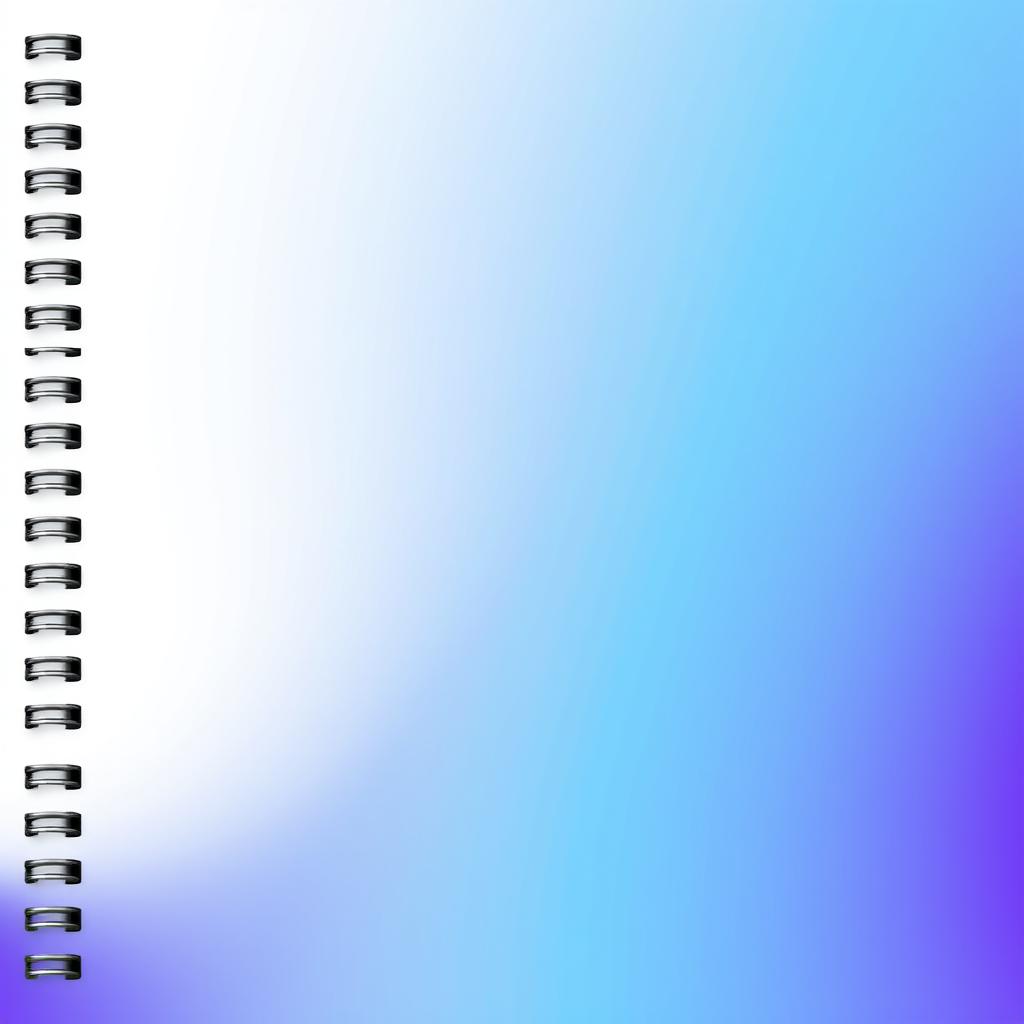 A stylish cover page featuring a spiral binding on the left side
