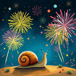 I am a little snail amidst the sounds of fireworks and firecrackers, lost in a daydream of becoming a larger version of myself in the coming year