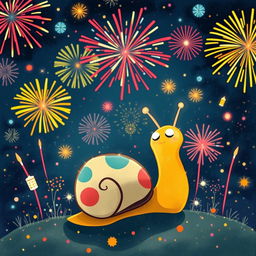 I am a little snail amidst the sounds of fireworks and firecrackers, lost in a daydream of becoming a larger version of myself in the coming year