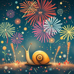 I am a little snail amidst the sounds of fireworks and firecrackers, lost in a daydream of becoming a larger version of myself in the coming year