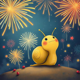 I am a little snail surrounded by the sounds of fireworks and firecrackers, dreaming of becoming a larger version of myself next year