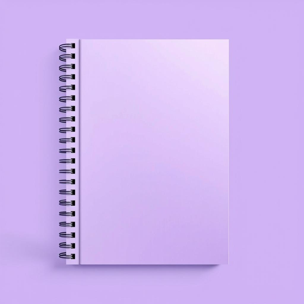 A book cover design featuring spiral binding on the left side