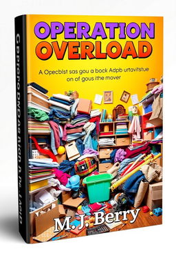 A vibrant and engaging book cover design for a guide titled 'Operation Overload' with the subtitle 'M