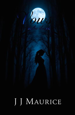 A captivating book cover design for a dark romance novel titled "Vows In The Dark" by author JJ Maurice