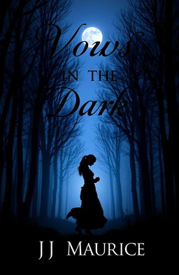 A captivating book cover design for a dark romance novel titled "Vows In The Dark" by author JJ Maurice
