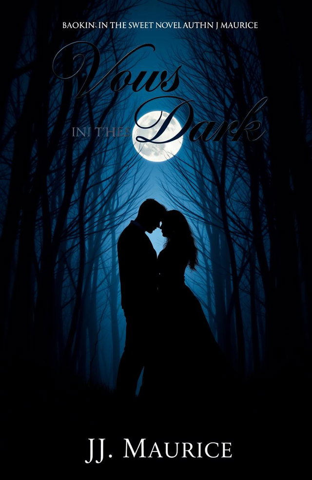 A captivating book cover design for a dark romance novel titled "Vows In The Dark" by author JJ Maurice