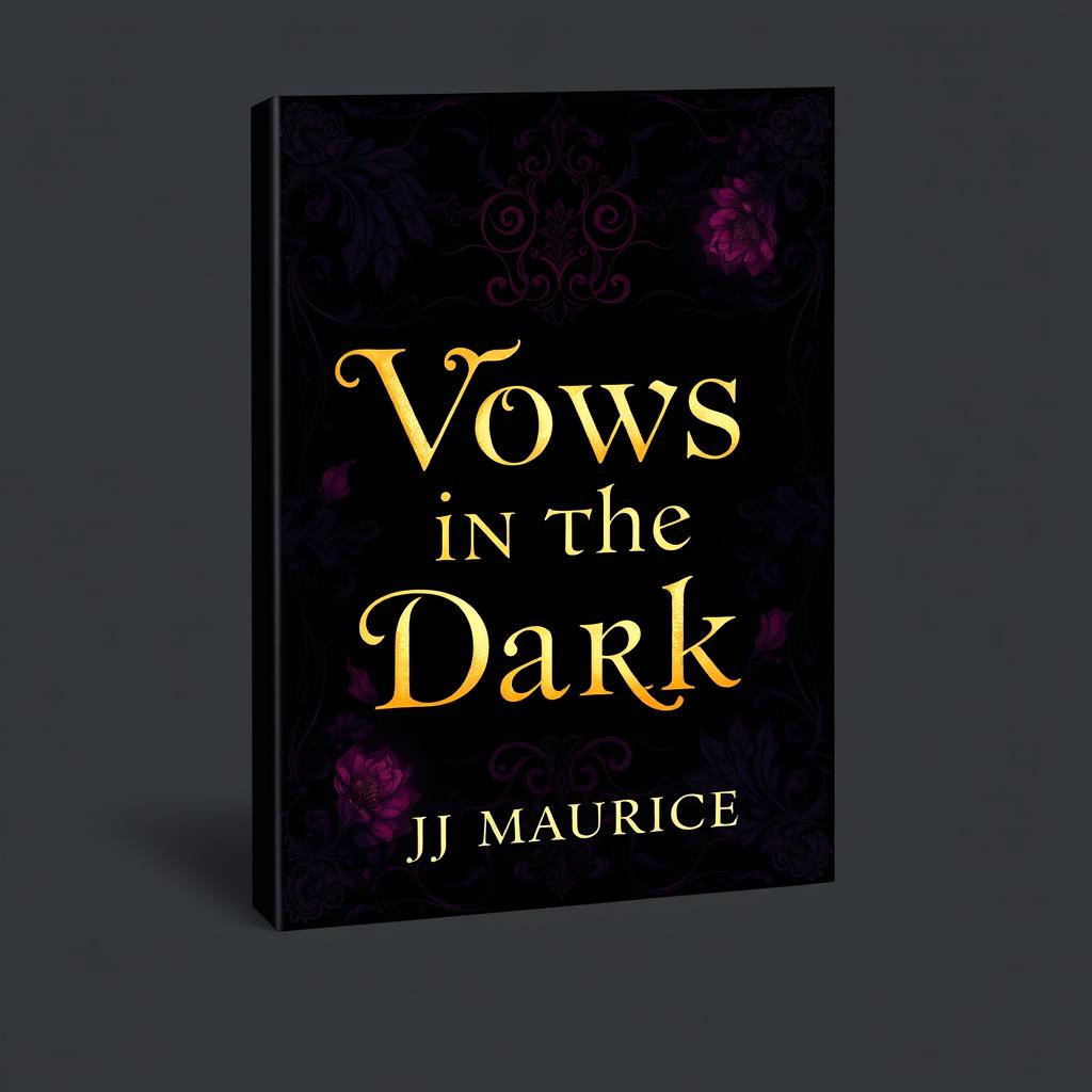 A book cover design for a dark romance novel titled 'Vows In The Dark' by JJ Maurice