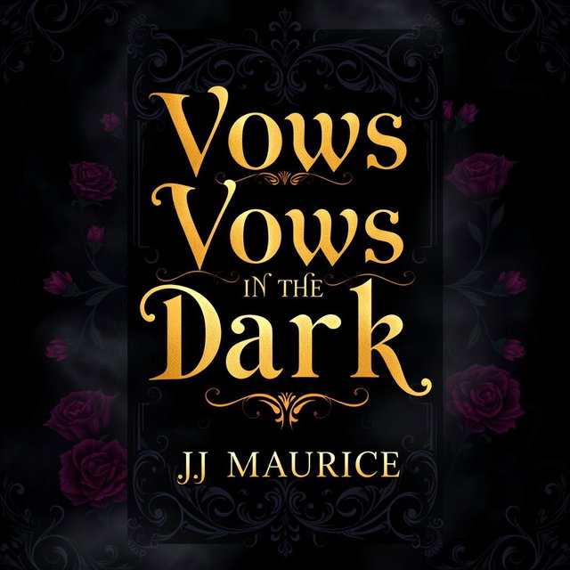 A book cover design for a dark romance novel titled 'Vows In The Dark' by JJ Maurice