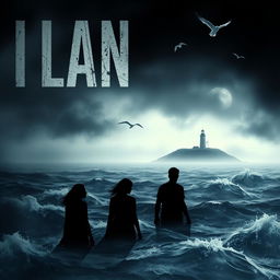 A haunting and suspenseful book cover for a crime novel featuring a dark, mysterious sea with ominous waves