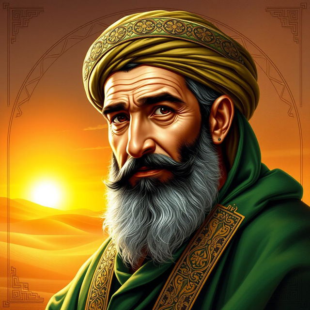 A powerful portrait of Ali Bin Abi Thalib, the cousin and son-in-law of the Prophet Muhammad