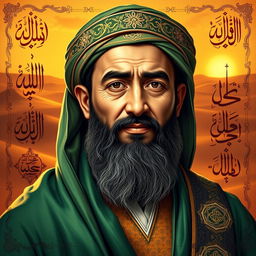 A powerful portrait of Ali Bin Abi Thalib, the cousin and son-in-law of the Prophet Muhammad
