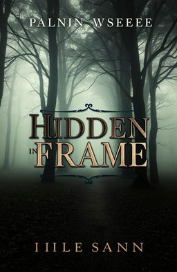 A captivating mystery book cover featuring a striking photograph, showcasing an enigmatic scene that sparks curiosity