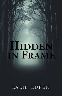 A captivating mystery book cover featuring a striking photograph, showcasing an enigmatic scene that sparks curiosity