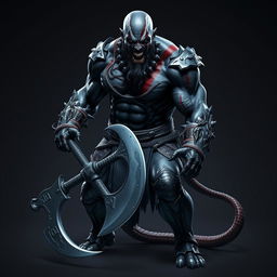A terrifying and powerful character that combines the essence of Kratos and Venom