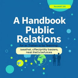 A visually appealing cover design for 'A Handbook for Public Relations for Organizations and Training Institutions'