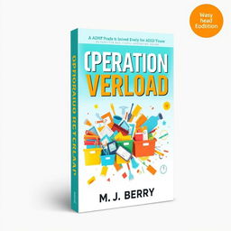 A visually striking book cover design for the title "Operation Overload" with the subtitle "M