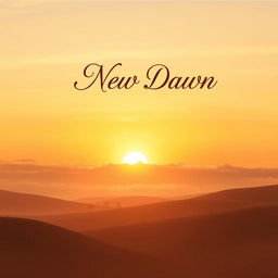 A book front cover design featuring a serene landscape at dawn, showcasing a beautiful horizon with warm, inviting colors