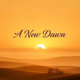 A book front cover design featuring a serene landscape at dawn, showcasing a beautiful horizon with warm, inviting colors