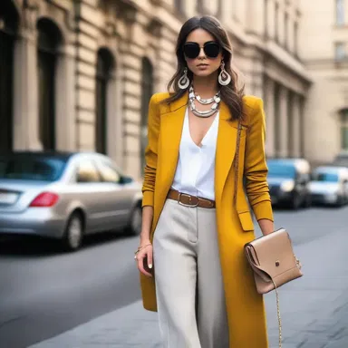 Her style is accretive, with each accessory and garment adding to the overall look in a harmonious way.