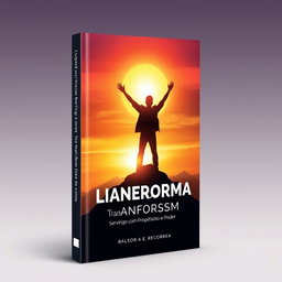 A powerful and inspirational book cover for 'Liderança que Transforma: Servindo com Propósito e Poder'