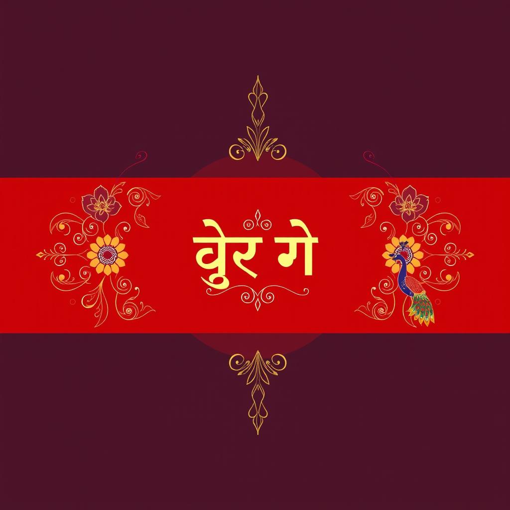 A creative and elegant portfolio cover page featuring intricate traditional Indian designs