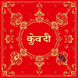 A creative and elegant portfolio cover page featuring intricate traditional Indian designs