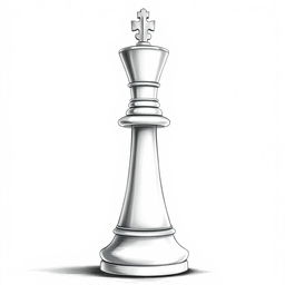 A drawing of a white chess tower (rook) standing majestically