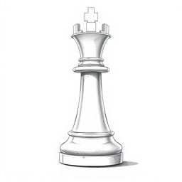 A drawing of a white chess tower (rook) standing majestically
