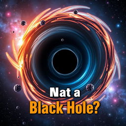 A visually stunning and educational thumbnail illustrating the concept of a black hole