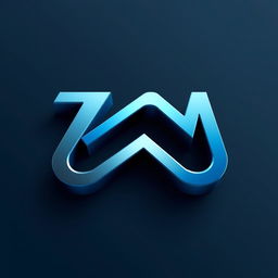 A sleek and modern logo design featuring the letters 'Z' and 'M' intertwined in a creative way