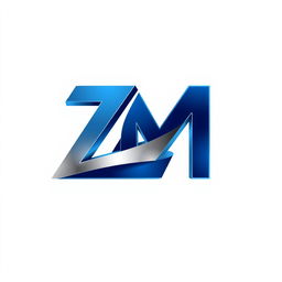 A sleek and modern logo design featuring the letters 'Z' and 'M' intertwined in a creative way