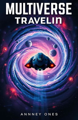 A captivating book cover art for a sci-fi novel centered around multiverse traveling