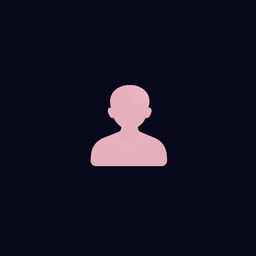 A minimalist single person icon designed for social media platforms, featuring a modern and stylized silhouette of a person