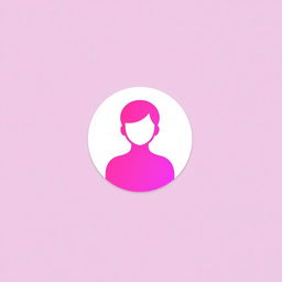 A minimalist single person icon designed for social media platforms, featuring a modern and stylized silhouette of a person