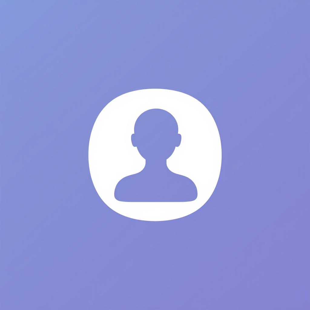 A minimalist single person icon designed for social media platforms, featuring a modern and stylized silhouette of a person