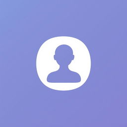 A minimalist single person icon designed for social media platforms, featuring a modern and stylized silhouette of a person