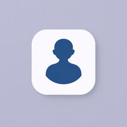 A minimalist single person icon designed for social media platforms, featuring a modern and stylized silhouette of a person