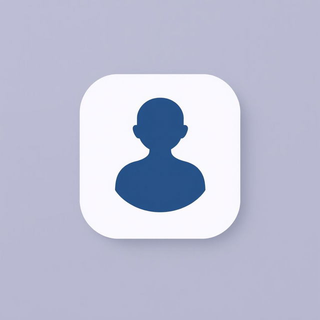A minimalist single person icon designed for social media platforms, featuring a modern and stylized silhouette of a person